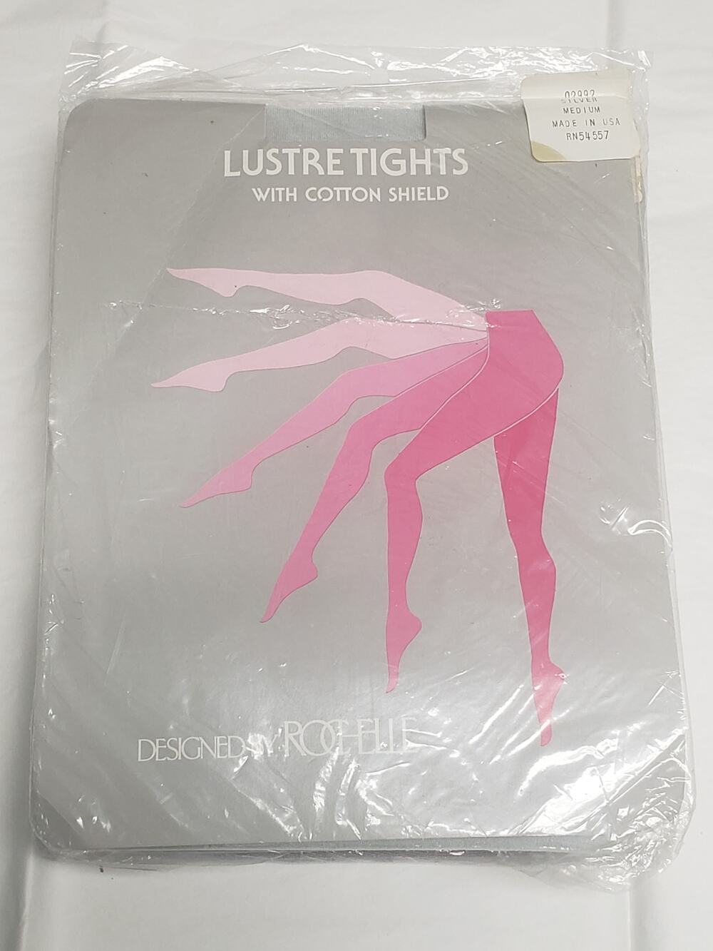 Lustre Tights With Cotton Shield Designed by ROCHELLE | 02992 Silver Medium
